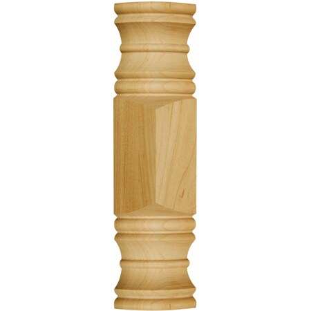 Osborne Wood Products 10 x 2 5/8 x 1 3/4 Corner Center Plinth with Mod. Spool in Alder 6996A